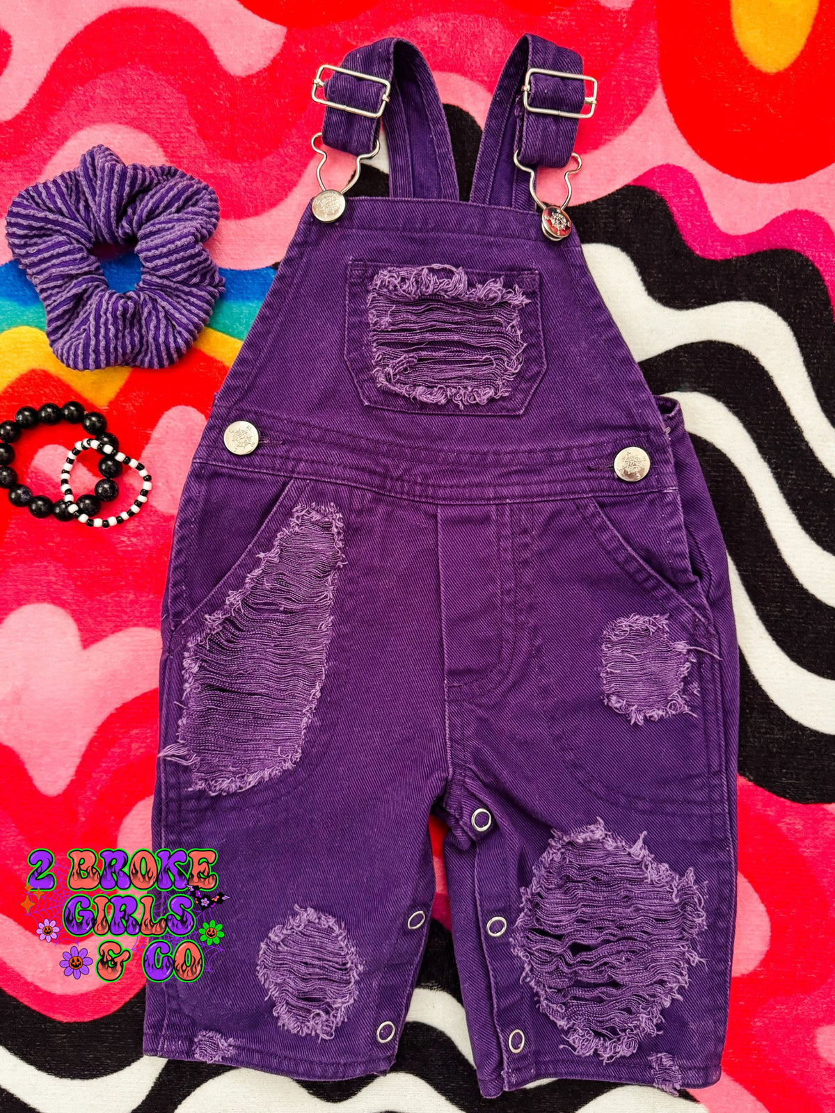3/6m • Vintage Purple Overalls